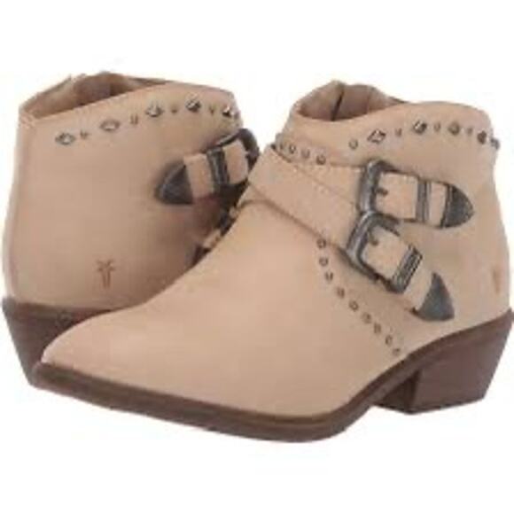 Frye Ellen Studs Ankle Boots Light Tan Leather Women’s 6.5 36 Boho Cowgirl Rodeo - Picture 2 of 8